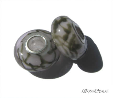 TOP CLASS Murona Glass Bead/Charm with Sterling Silver Core