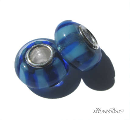 TOP CLASS Murona Glass Bead/Charm with Sterling Silver Core Fit Pandora