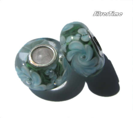 TOP CLASS Murona Glass Bead/Charm with Sterling Silver Core