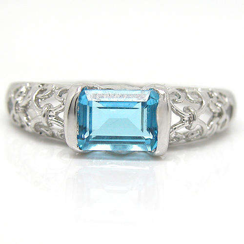 Natural Topaz Sterling Silver Ring -With Certificate of Authenticity
