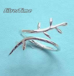 ON-SALE: With FREE silver polishing cloth - Silver olive twig ring