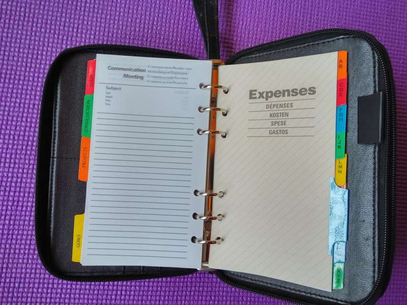 Advantage Organizer Filofax A6 Black PU Leather