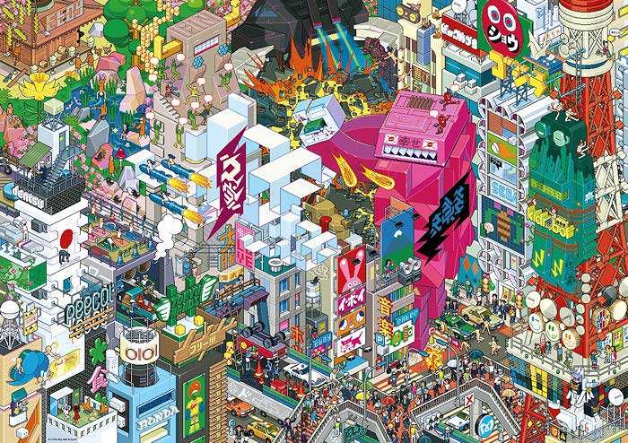 Heye Jigsaw Puzzle Triangular Box - eBoy Tokyo 1000pc 68x48cm