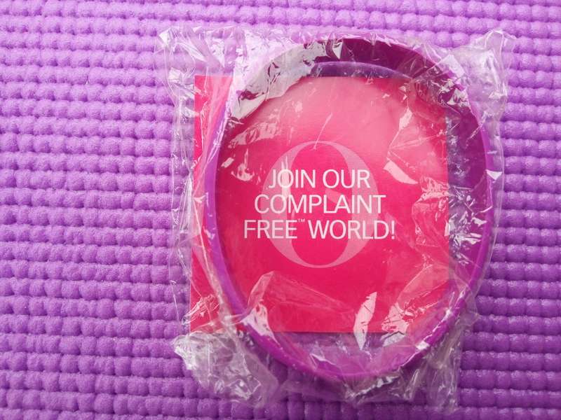 O Magazine Purple Rubber Bracelet - A Complaint Free World