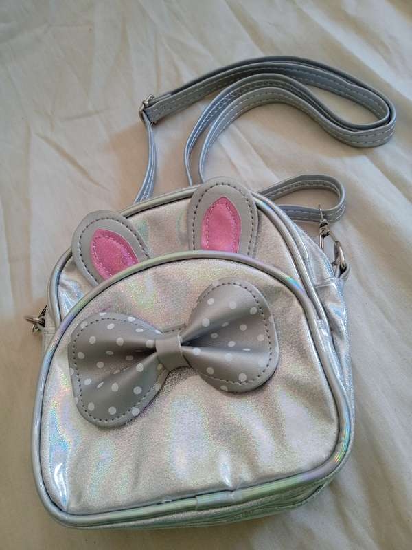 CUTE GLITTER BABY BUNNY BACKPACK WITH DETACHABLE STRAPS