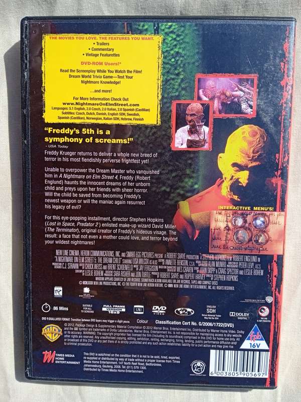 A NIGHTMARE ON ELM STREET #5 THE DREAM CHILD (DVD)