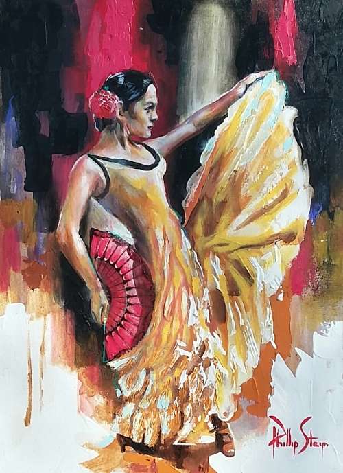 Original Phillip Steyn artwork - '' Latin Dancing  45cm x 60cm"