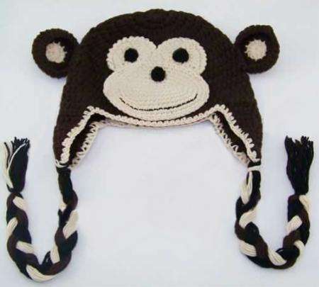 **PLACE YOUR ORDER - MONKEY THEMED BEANIE - HAND CROCHET - ALL SIZES**