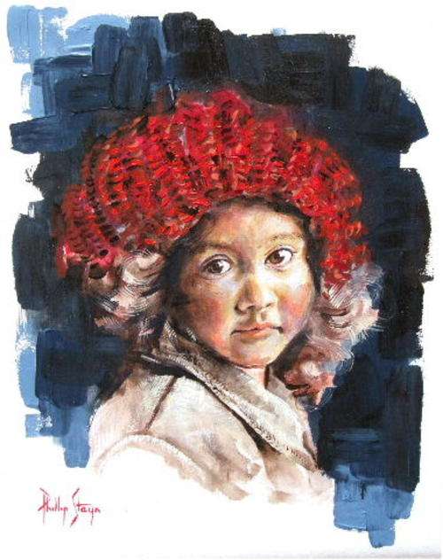 "Red Beanie" Original artwork