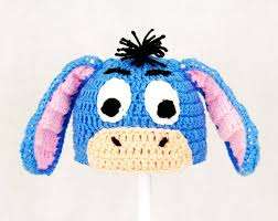 Eeyore Beanie hand crocheted 0-3 months size