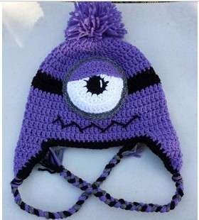 **PLACE YOUR ORDER - EVIL MINION BEANIE ADULT SIZE - HAND CROCHET**