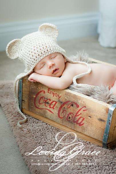 Bear Beanie 0-3 months