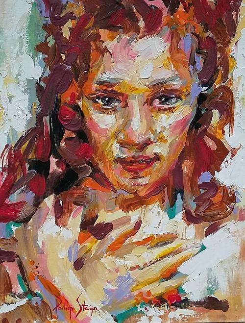 Original Phillip Steyn artwork - "Embrace" 35cm x 45cm