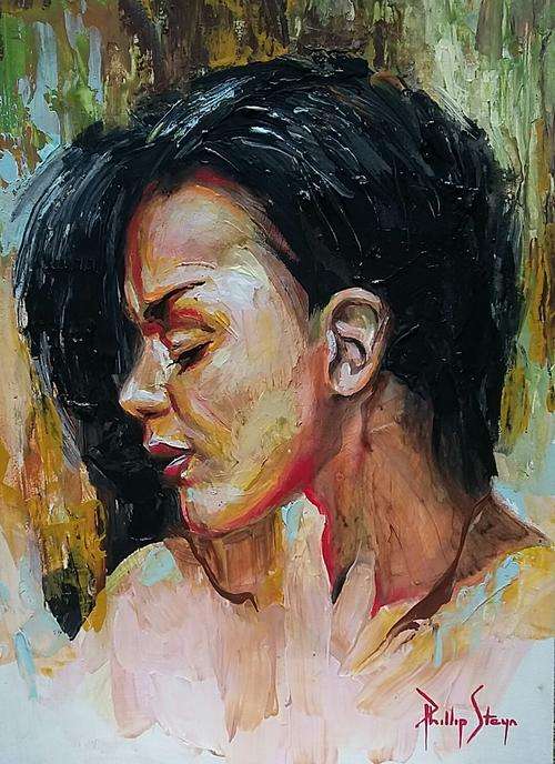 Original Phillip Steyn artwork - 'Contemplation' - 44cm x 60cm