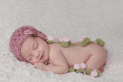 Crochet Rose Beanie Photo Prop for baby photography