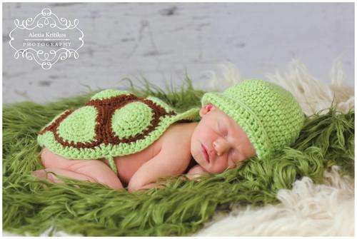 Crochet Turtle  Photo Prop for baby photography