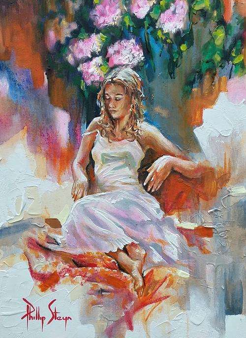 Phillip Steyn "Recline" - 44cm x 60cm - Oil on Canvas