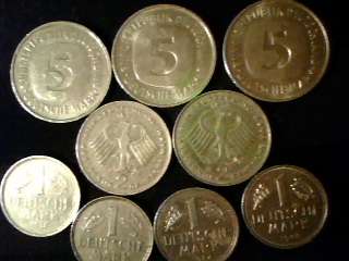Lot of Deutsche Mark Coins (9coins in total)