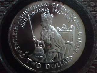 Sterling Silver 1973 Cook Islands $2 Proof Coin .Weighs 25.9g solid sterling silver