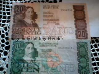 2 Old Crisp AU SA Bank notes R20 R10