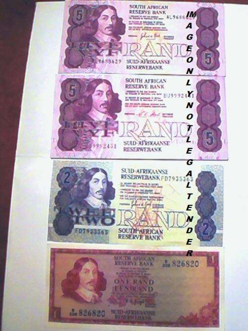 Collection of uncirculated old SA Bank Notes