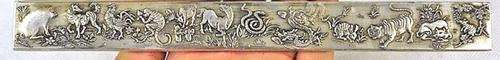 Rare Vintage Miao Silver Handwork Carving Chinese 12 Zodiac  Statue
