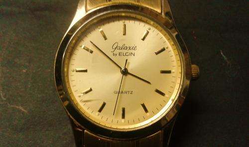 Rare Vintage Gold Plated Galaxie By Elgin Running Perfectly