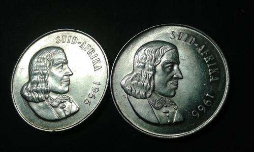 2 X 1966 Silver R1 Both Afrikaans conditions as per photo