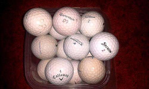 30 Hardly used golf balls(30) most are as new and hit once or twice on driving range