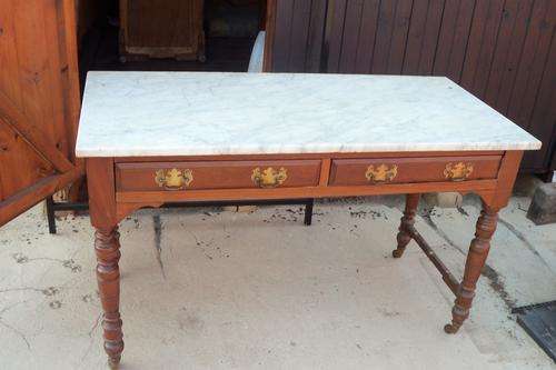 Excellent piece of furniture with marble top - used as a wash area in days gone by