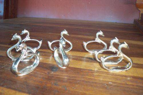 Very nice swan serviette rings