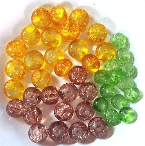 Crackle glass bead lot