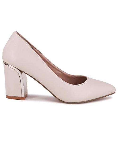 BLOCK HEELS - NUDE SIZE 3 4 5 6 7