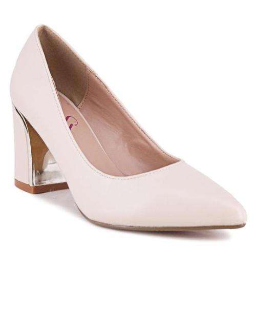 BLOCK HEELS - NUDE SIZE 3 4 5 6 7