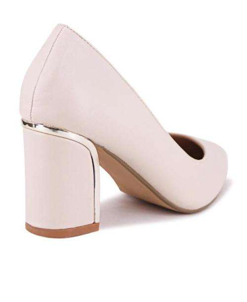 BLOCK HEELS - NUDE SIZE 3 4 5 6 7