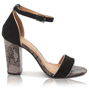 BLOCK HEELS - BLACK SIZE 3 5 6 7