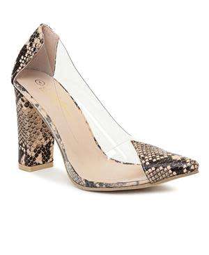 BLOCK HEELS - TAUPE SIZE 3 6 7 8