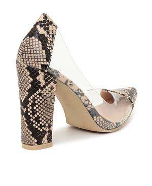 BLOCK HEELS - TAUPE SIZE 3 6 7 8