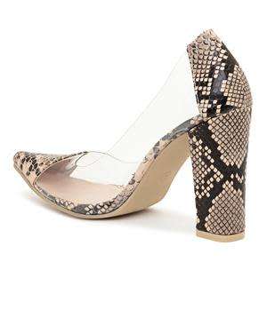 BLOCK HEELS - TAUPE SIZE 3 6 7 8