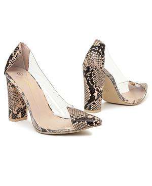 BLOCK HEELS - TAUPE SIZE 3 6 7 8