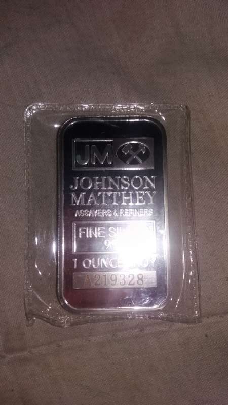 bullion silver 1oz bar with serial number