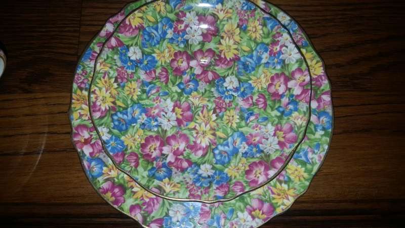 Royal Winton Grimwades Chintz 1950's - " Joyce-Lynn " Tea Trio ! 2 Available