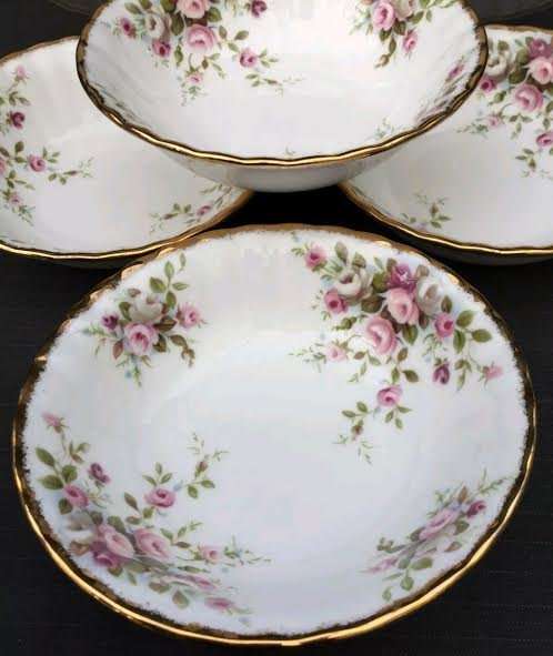 1970 Royal Albert Cottage Garden set of 6x 15.5cm Cereal Bowls. Un-used Excellent Condition