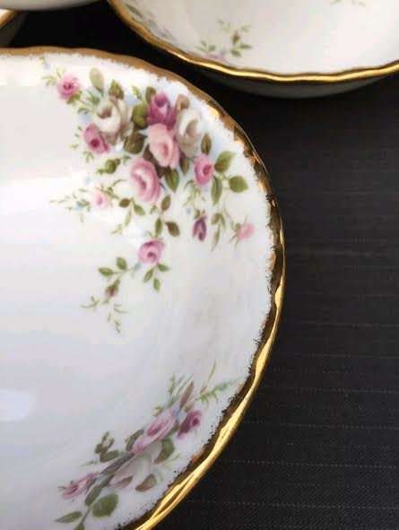 1970 Royal Albert Cottage Garden set of 6x 15.5cm Cereal Bowls. Un-used Excellent Condition