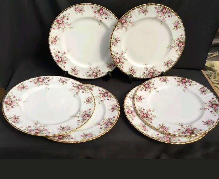 1970 Royal Albert Cottage Garden set of 6 large Dinner Plates. Un-used Excellent Condition