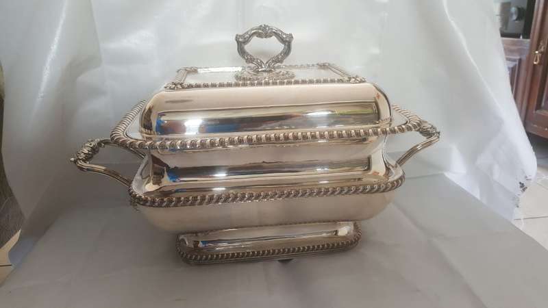 Stunning Huge Ornate 1940's Double level Silver plated Serving Tureen - the biggest I have seen !