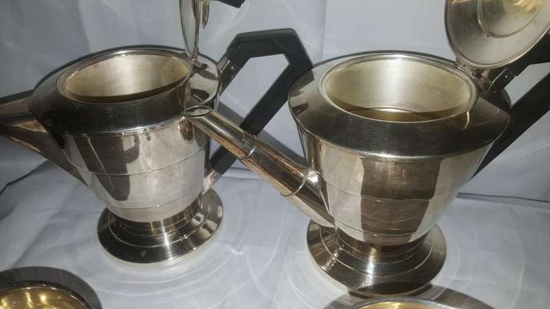 Stunning Sheffield Four Piece Art Deco Silver Plated Tea Set