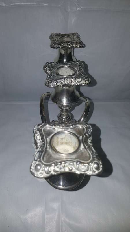 Stunning Ornate Three Light Silver Plated Candleabra