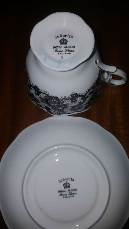 Ultra Rare ! Royal Albert 1950's Senorita Tea Duo. PRISTINE Un-used 1st Quality !