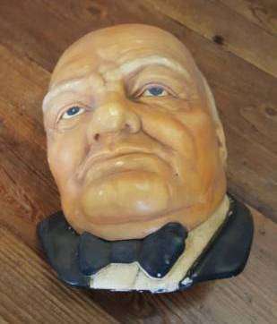Plaster head of Sir Winston Churchhill